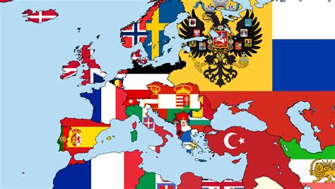 Flag Map Of Map Of Europe In WW1 That I Made by therealEngine3000 on DeviantArt