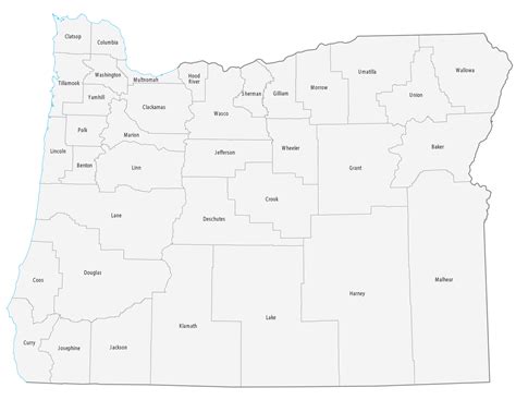 Counties In Oregon State Map - Map