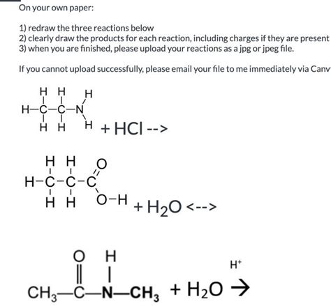 Solved On your own paper: 1) redraw the three reactions | Chegg.com