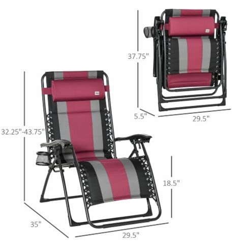 Outdoor Zero Gravity Lounger Chair Foldable Recliner w/ Pillow Cup ...