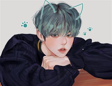 사비 on Twitter | Cute anime guys, Fan art, Kpop fanart