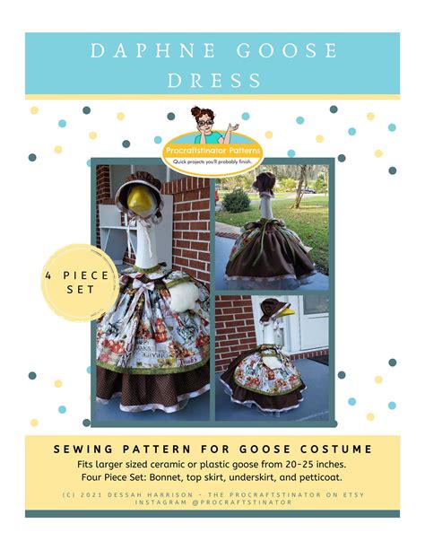 PDF Instant Download Daphne Goose Dress Sewing Pattern Yard - Etsy ...