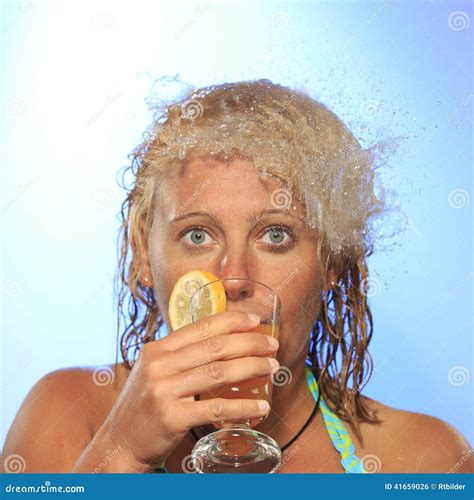 Water splash stock photo. Image of drink, happy, portrait - 41659026