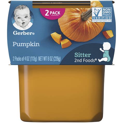 (Pack of 8) Gerber 2nd Foods Pumpkin Baby Food, 2-4 oz Tubs - Walmart ...