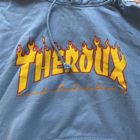 baby blue louis theroux hoodie 💙 unsure of size but... - Depop