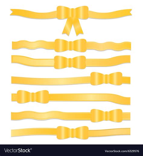 Golden bow Royalty Free Vector Image - VectorStock