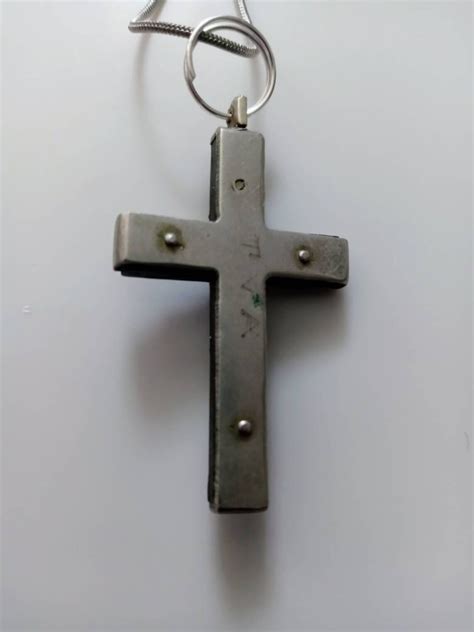 Black Cross Pendant Necklace Jesus on the Cross Upcycled 20 - Etsy