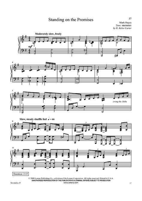 Standing on the Promises" Sheet Music for Piano Solo - Sheet Music Now