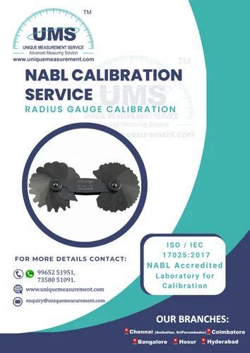 Radius Gauge Calibration Services at Rs 1000/instrument in Chennai | ID ...