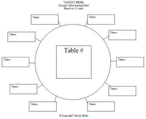 Table Seating Chart Template | Seating chart wedding template, Seating ...