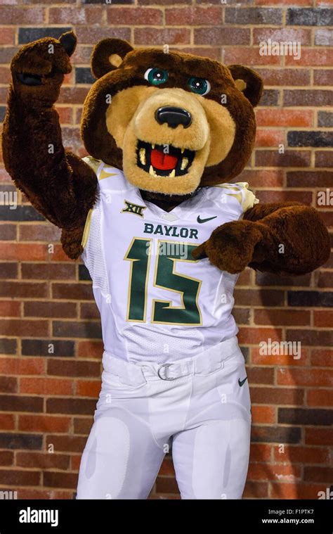 September 4th, 2015:.Baylor Bears mascot, Bruiser in action during an NCAA Football game between ...