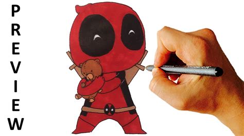 How to Draw Deadpool Chibi Preview - YouTube