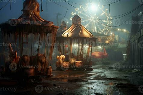 Abandoned carnival rides. Generative AI 31580963 Stock Photo at Vecteezy