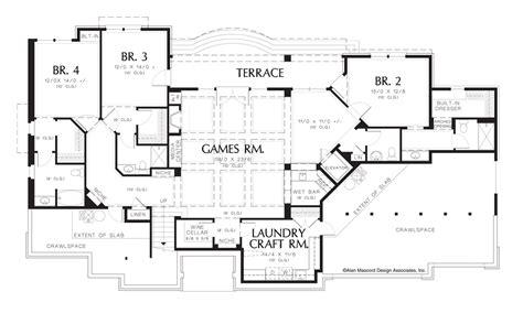 Image for Jorgenson-French Country Estate Plan with High Ceilings-Lower Floor Plan | French ...