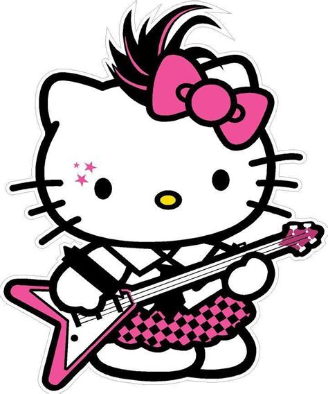 HELLO KITTY ROCKER DECAL STICKER **FREE SHIPPING** | eBay | Hello kitty backgrounds, Hello kitty ...