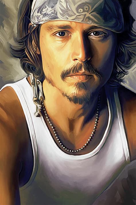 Johnny Depp Artwork Painting by Sheraz A