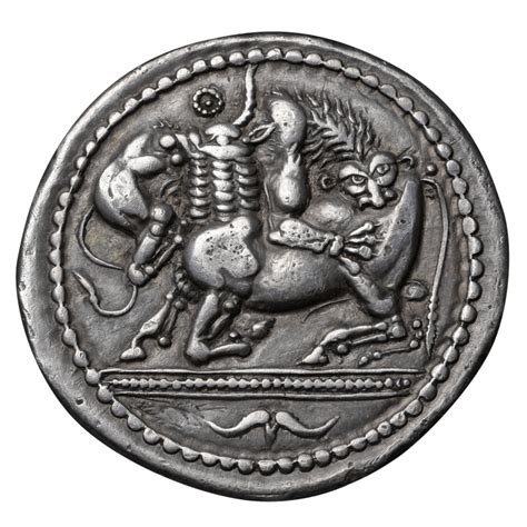 Ancient Greek Silver Tetradrachm Coin of Akanthos, 510 BC For Sale at ...