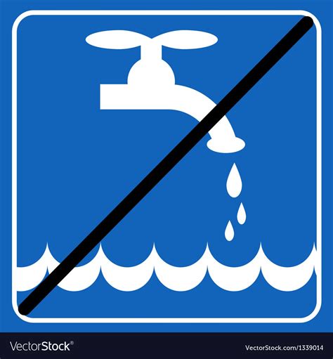 Save the water blue sign environment Royalty Free Vector