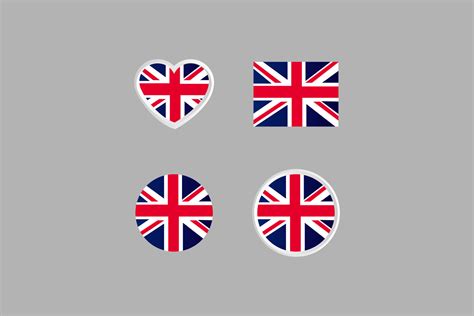 Set of United Kingdom Flag Design Vector Graphic by Muhammad Rizky Klinsman · Creative Fabrica