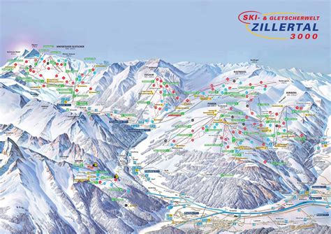 Pistekort Zillertal 3000 | Østrig » Se Det Her » Skier.dk