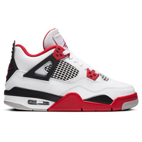 Air Jordan 4 Retro (GS) "Fire Red" - White/Black – Feature