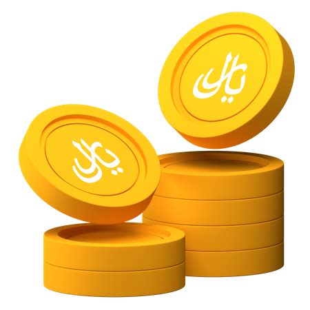 Riyal Coins 3D Illustration download in PNG, OBJ or Blend format