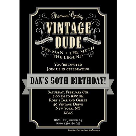 22 best Men's Birthday Party Invitations images on Pinterest | Invitations, Anniversary ideas ...