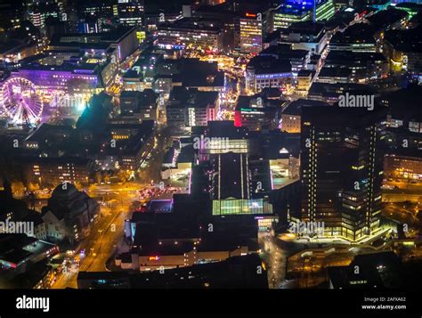 Aerial photograph, City Hall Essen, City Administration Essen, Old ...