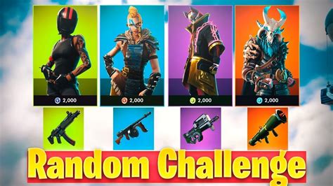 RANDOM *SKIN* CHALLENGE! FORTNITE - YouTube