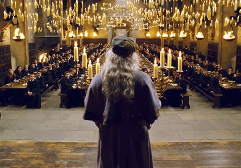 Dumbledore addresses students in the Great Hall — Harry Potter Fan Zone