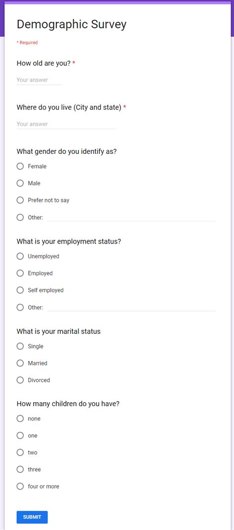 Examples Of Surveys And Questionnaires