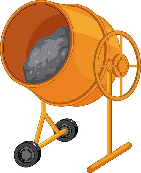 Concrete mixing drum on white background 7108927 Vector Art at Vecteezy