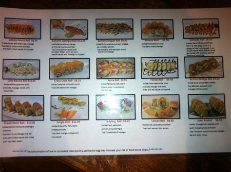 Menu at Okinawa Restaurant, Ellijay, 130 Old Orchard Square East