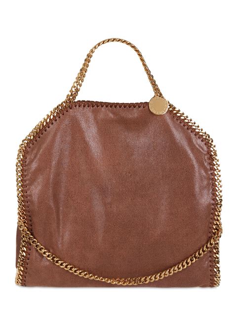 Lyst - Stella Mccartney Chain Detail Bag in Brown