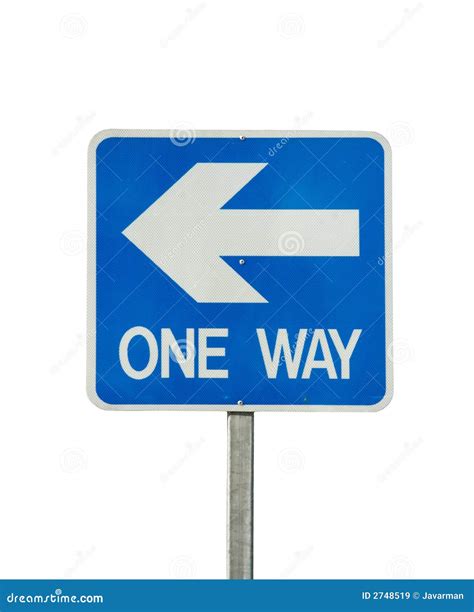 One Way Traffic Sign Isolated Stock Image - Image: 2748519