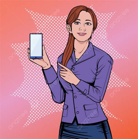 Business Woman With Smartphone And Mobile Phone Some People Are Impressive Background, Eps ...