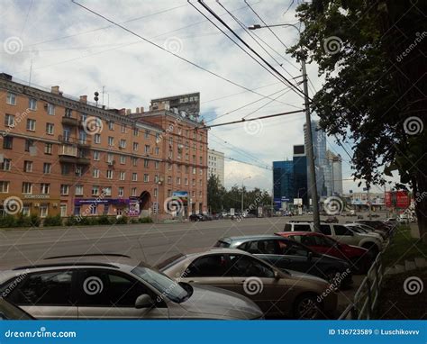 Lenin Avenue in the City of Chelyabinsk in the Direction of the ...