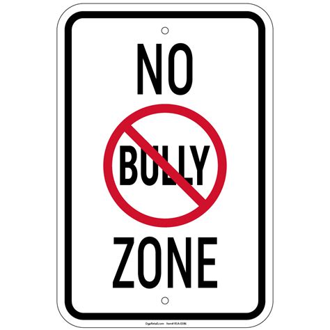 No Bully Zone Sign 8"x12" aluminum Signs Retail Store | eBay