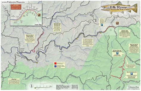 Elk River Map, Monterville, WV – FishwaterMaps.com