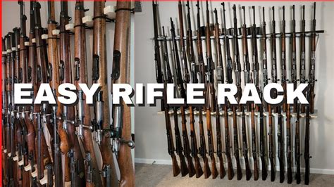 My Newest Rifle Rack System - Easy and Cheap - YouTube