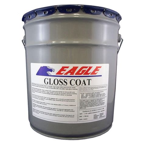 Eagle 5 gal. Gloss Coat Clear Wet Look Solvent-Based Acrylic Concrete Sealer-EUC5 - The Home Depot