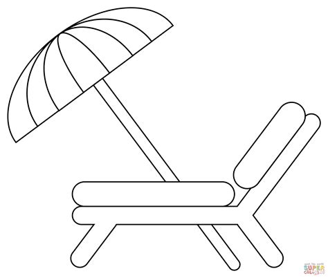 Beach Chair coloring page | Free Printable Coloring Pages