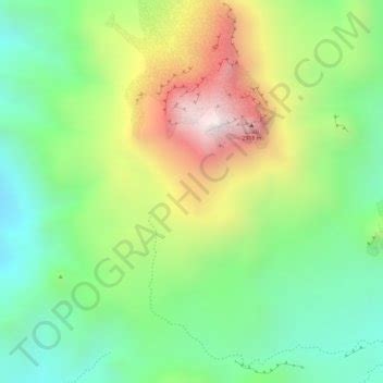 Hoggar Mountains topographic map, elevation, terrain