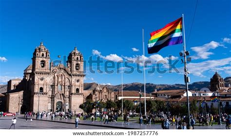 Flag Tahuantinsuyo Main Square Cusco Peru Stock Photo 1987257776 ...