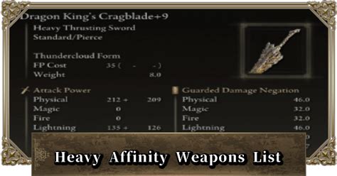 Elden Ring | Heavy Affinity Weapons List - GameWith