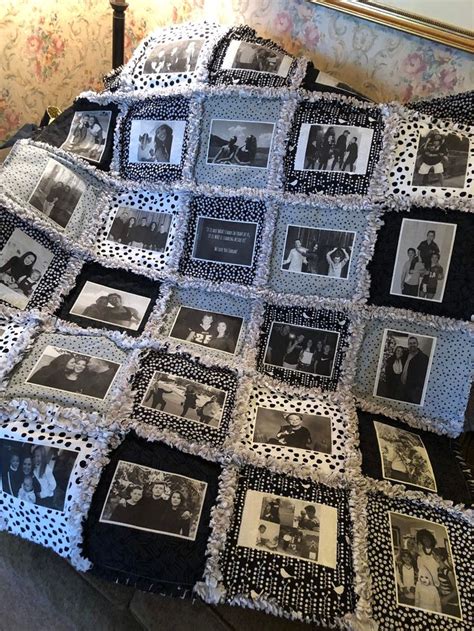 Black White Photo Lap Quilt, Family Picture Blanket, Picture Lap Quilt, Photo Lap Quilt, Picture ...