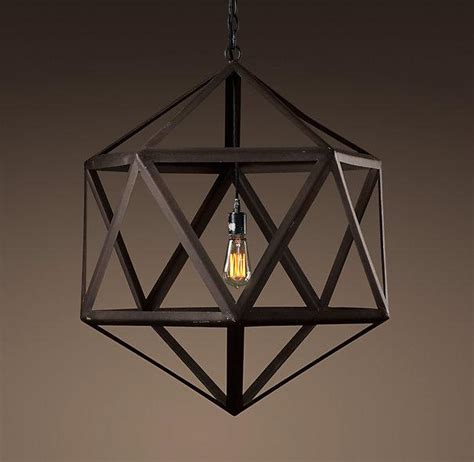 Steel Polyhedron Medium Pendant - Outdoor Lighting - Restoration Hardware