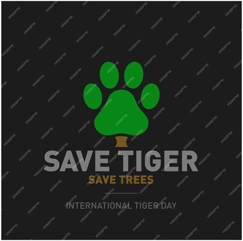 Premium Vector | Save tiger logo save tiger save trees logo