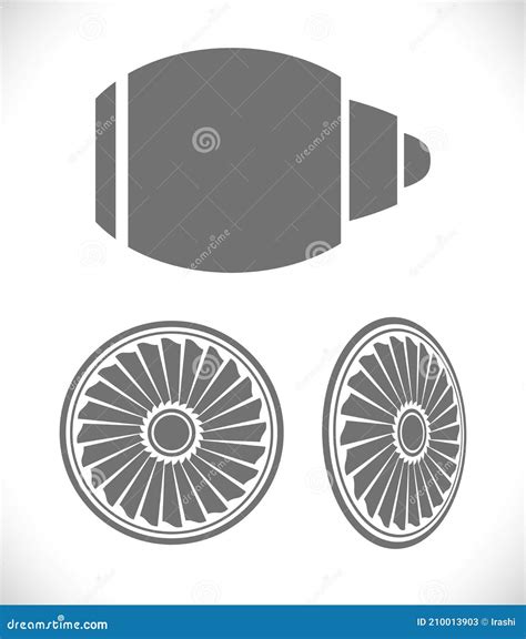 Gas turbine vector icon stock vector. Illustration of blades - 210013903