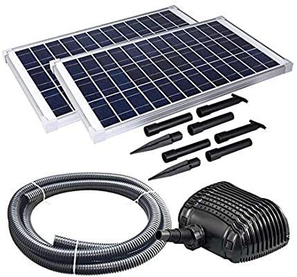 Amazon.com : Solariver Solar Water Pump Kit - 360+GPH 6.5' Lift Submersible Pump with Adjustable ...